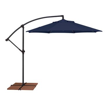 Garden Party 9ft Cantilever Umbrella and Base in Indigo, , large