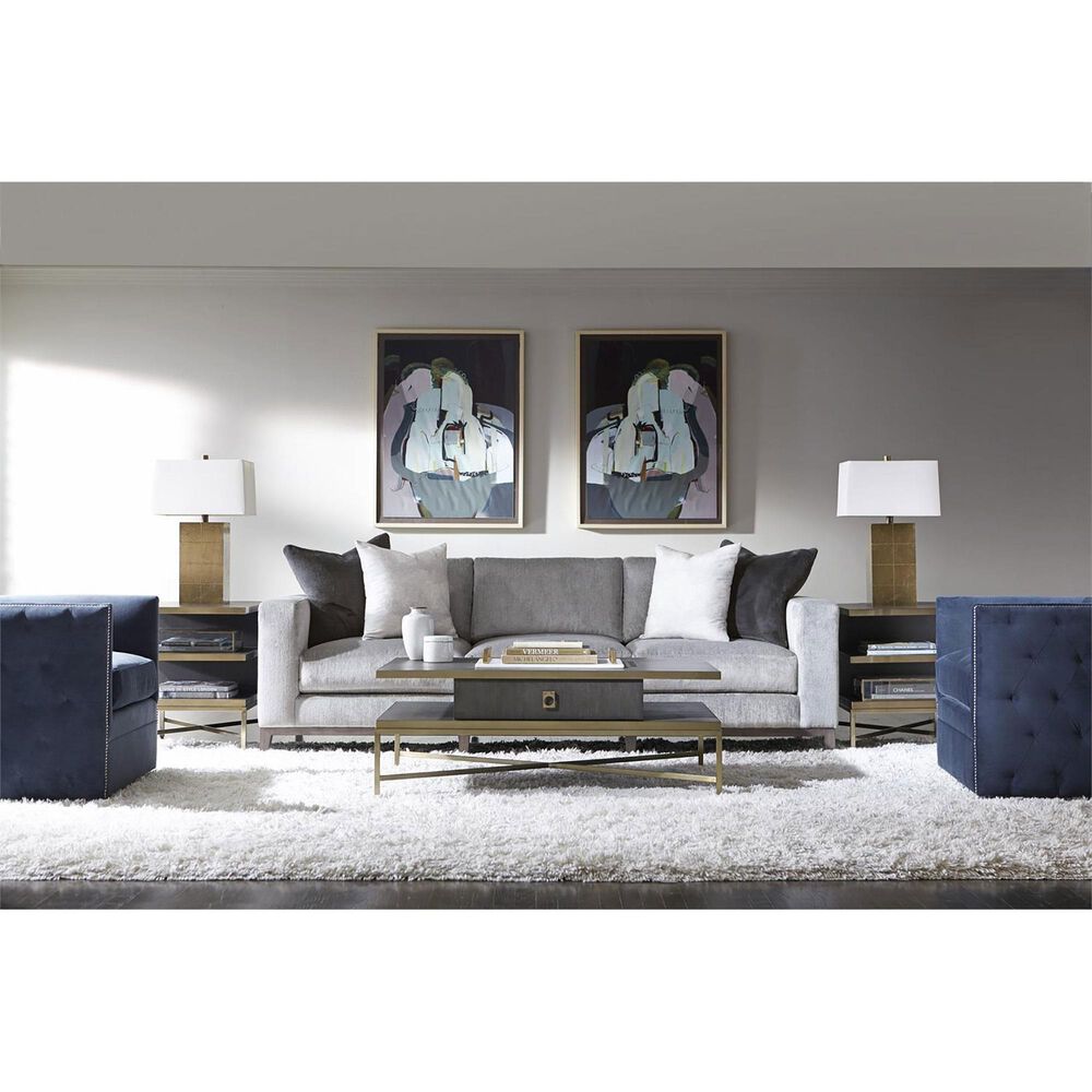 Bernhardt Noel Stationary Sofa in Grey and Blue, , large