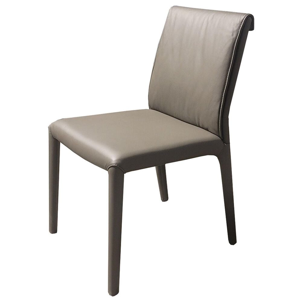 Porter Designs Gilman Dining Side Chair with Gray Top Grain Leather, , large