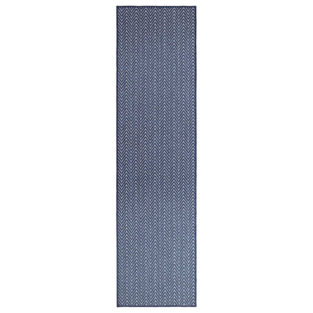 Nourison Horizon HOZ02 Navy 2"2" x 8" Indoor/Outdoor Runner, , large