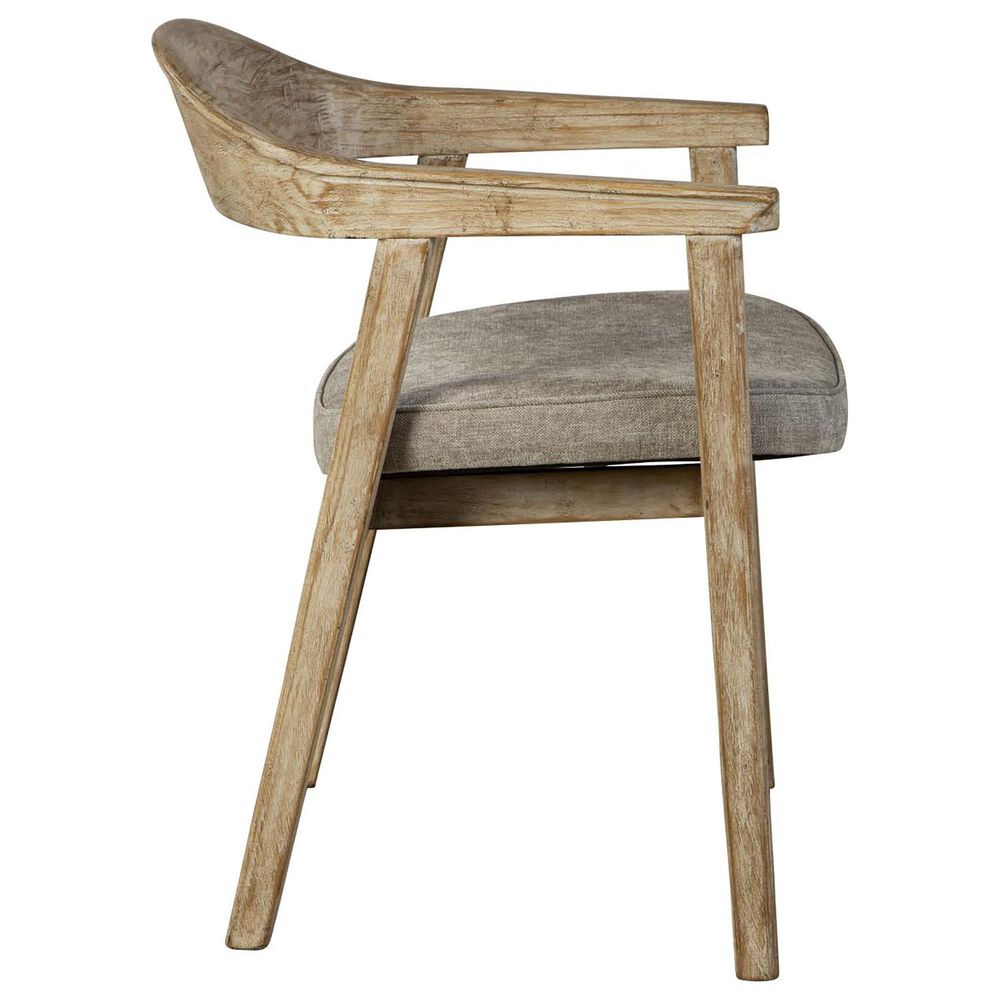 Nest Home Collections Vanessa Arm Chair in Aged White, , large