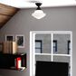Vaxcel Huntley 10" 1-Light Semi Flush Mount with Milk Glass Shade in Oil Rubbed Bronze, , large