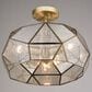 Vaxcel Euclid 3-Light Semi Flush Mount in Aged Brass, , large