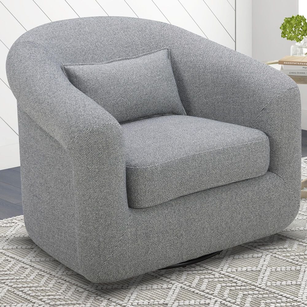Kuka &#40;Hk&#41; Trade Co Lmt Motion Clemente Accent Swivel Chair in Lila Slate, , large