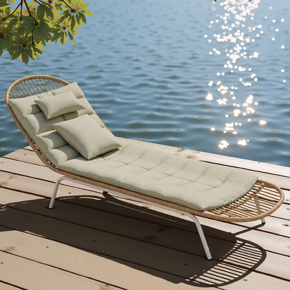 Zuo Modern Skim Outdoor Chaise Lounge in Multicolor, , large