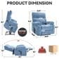 Hearth and Haven Large Power Lift Recliner in Blue, , large