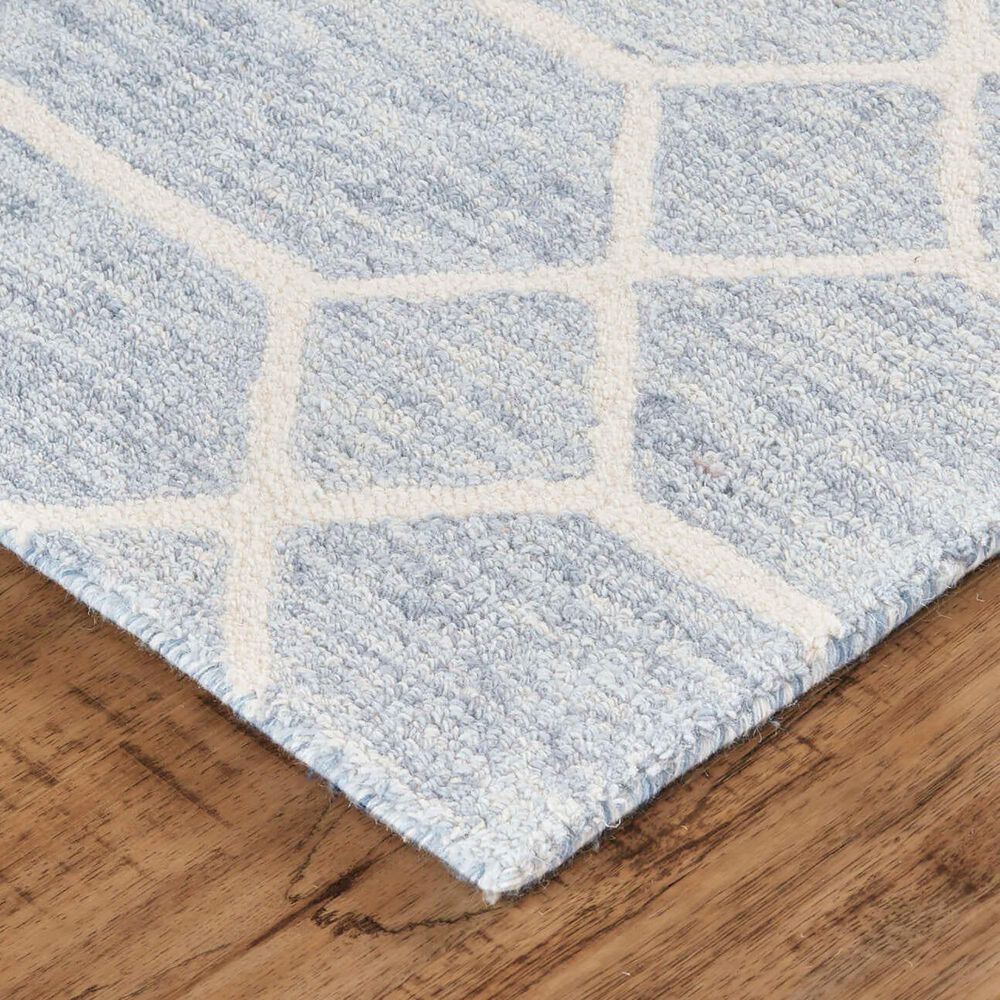 Feizy Belfort Geometric 5&#39; x 8&#39; Blue and Gray Area Rug, , large