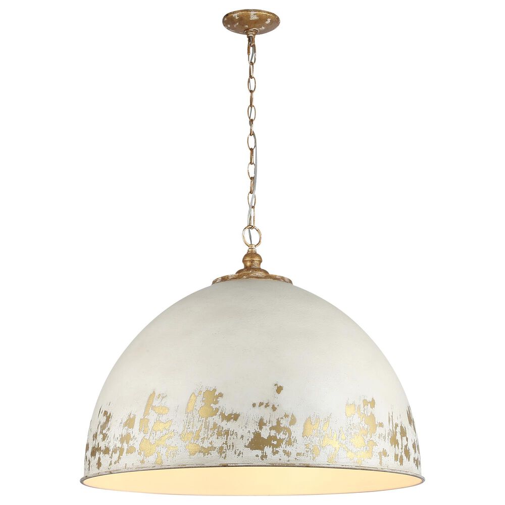 Golden Lighting Alison 8-Light Pendant with Antique Ivory Shade in Vintage Gold, , large