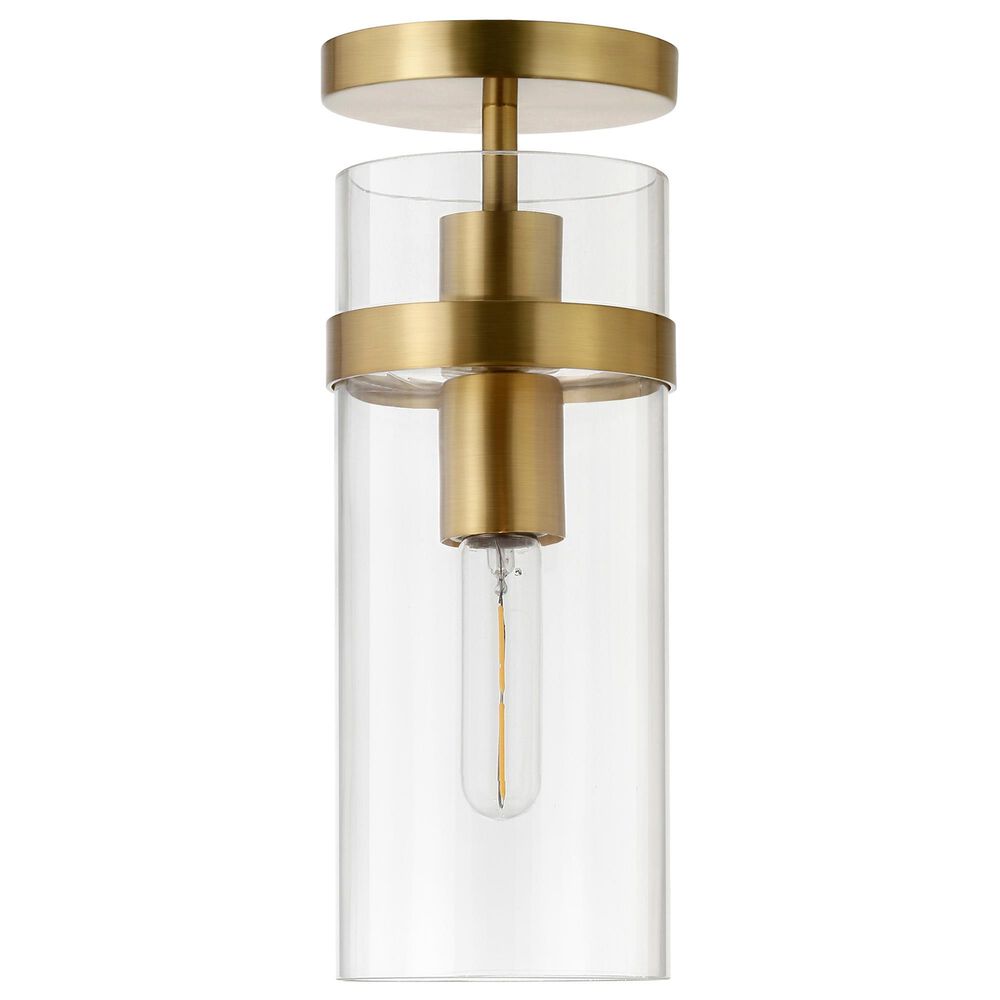 Hudson and Canal Langdon Semi Flush Mount in Brass, , large