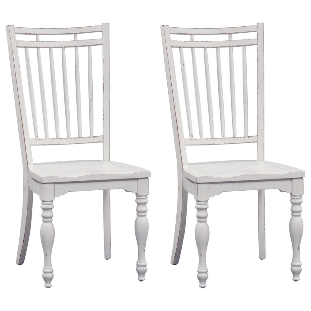 Belle Furnishings Magnolia Manor Side Chair in White (Set of 2), , large