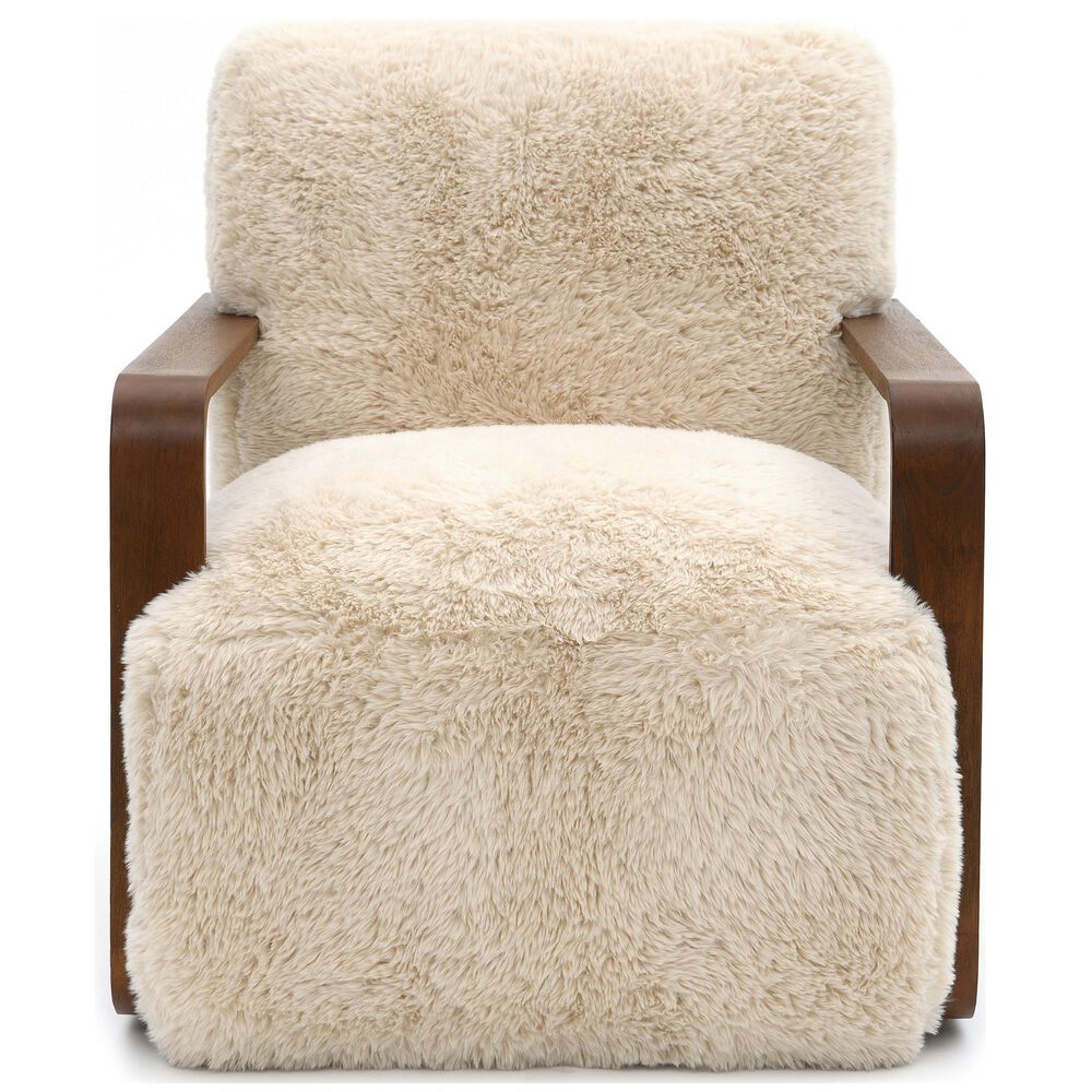 Furniture of America Neyra Short- Haired Accent Chair in Beige, , large