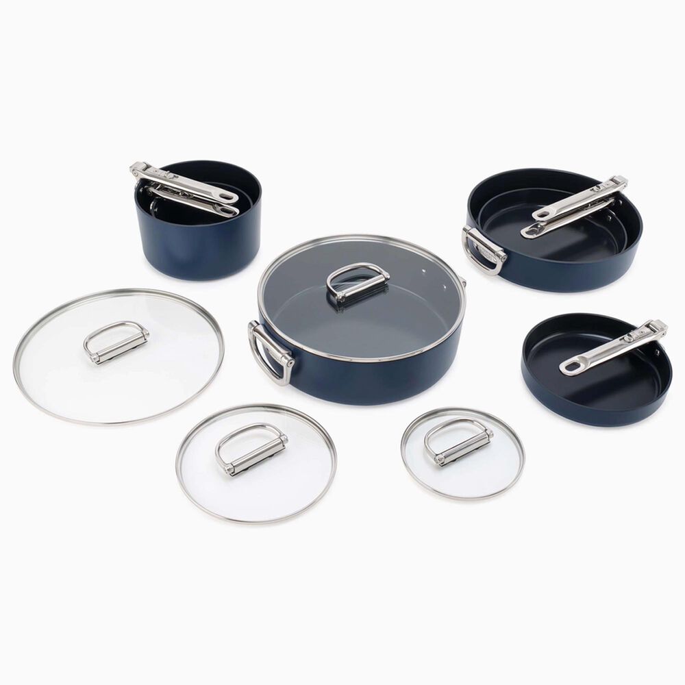 Joseph Joseph Space 10-Piece Folding Handle Cookware Set in Midnight Blue, , large