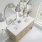 James Martin Vanities Breckenridge 60" Double Bathroom Vanity in Whitewashed Oak with Single Hole 3 cm White Zeus Quartz Top and Rectangular Sinks, , large