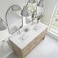 James Martin Vanities Breckenridge 60" Double Bathroom Vanity in Whitewashed Oak with Single Hole 3 cm White Zeus Quartz Top and Rectangular Sinks, , large