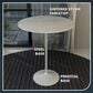 Leisuremod Verve 36" Round Bar Height Dining Table with Sintered Stone Top in White - Table Only, , large