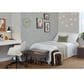 Lumisource Neapolitan Storage Bench with Brown Cushion in Black, , large