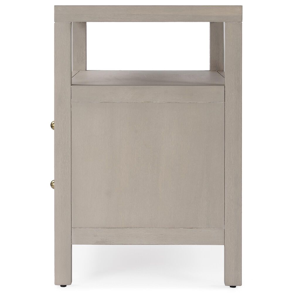 Butler Specialty Company Nora 2-Drawer Wide Nightstand with Open Shelf in Antique Taupe, , large