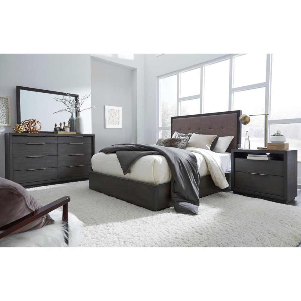 Living Essentials Oxford 2 Drawer Night Stand in Basalt Grey, , large