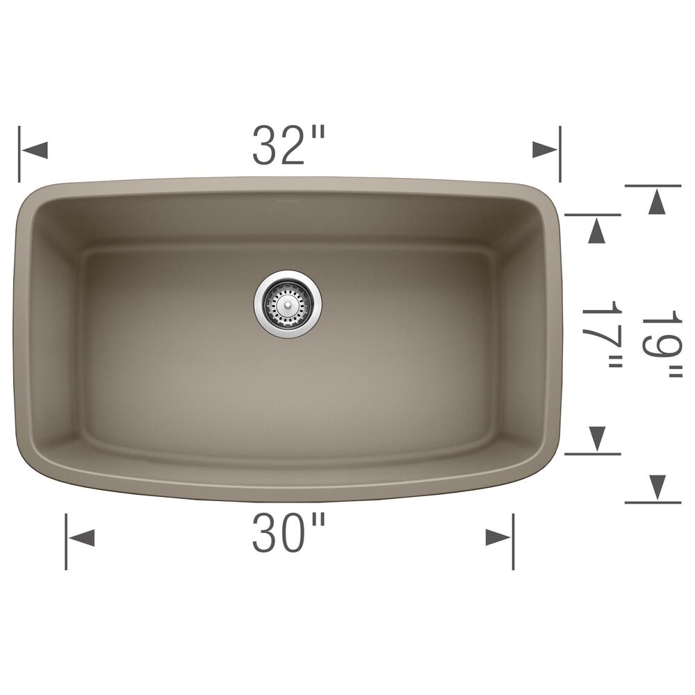 Blanco Valea Super Single Bowl Kitchen Sink in Truffle, , large