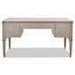 Hearth and Haven Dauphin Executive Desk in Grey and Gold, , large