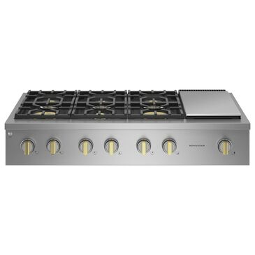 Monogram 48" Professional Gas Rangetop with 6 Burners and Griddle in Stainless Steel, , large