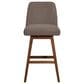 Blue River Amalie Swivel Barstool Stool with Taupe Boucle Cushion in Brown Oak, , large