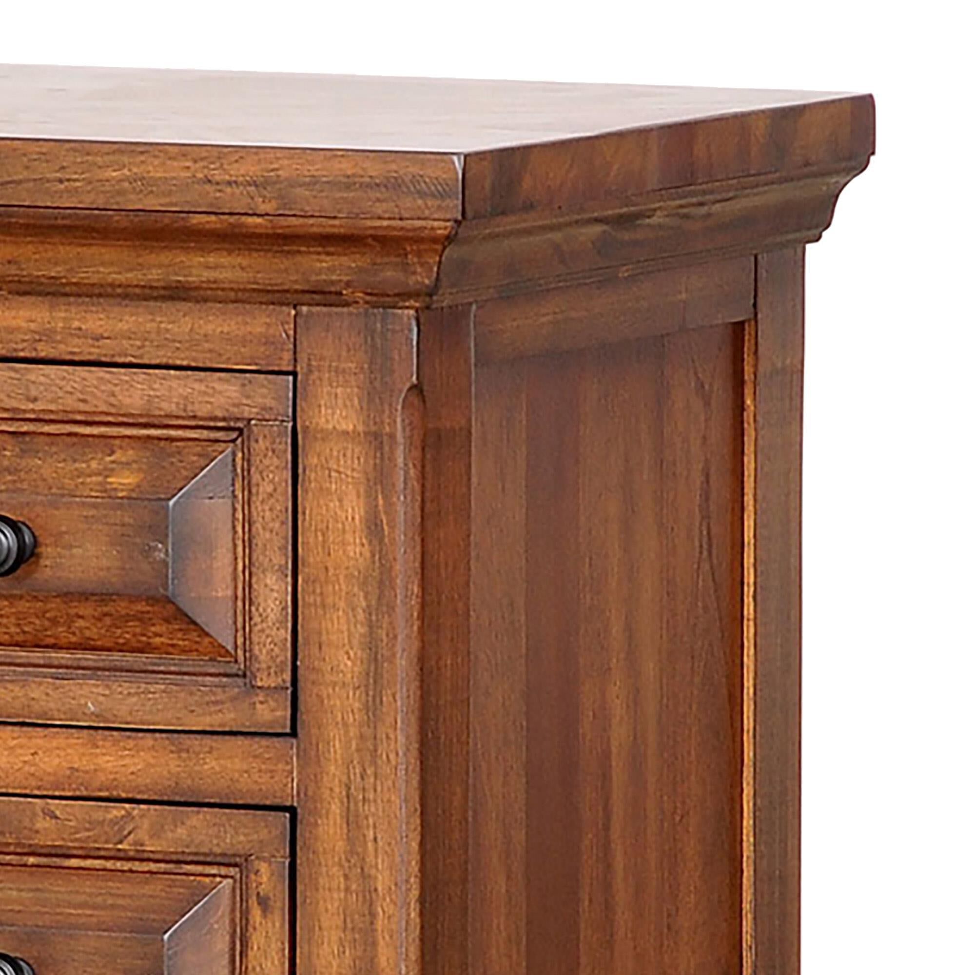 Cedar and Sage Hill Crest 2-Drawer Nightstand in Dark Chestnut