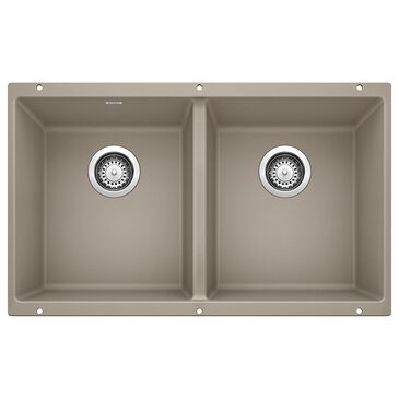 Blanco Precis 30" Equal Double Bowl Kitchen Sinks in Truffle, , large