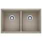Blanco Precis 30" Equal Double Bowl Kitchen Sink in Truffle, , large