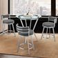 Blue River Naomi and Roman 4-Piece Counter Height Dining Set in Stainless Steel, , large