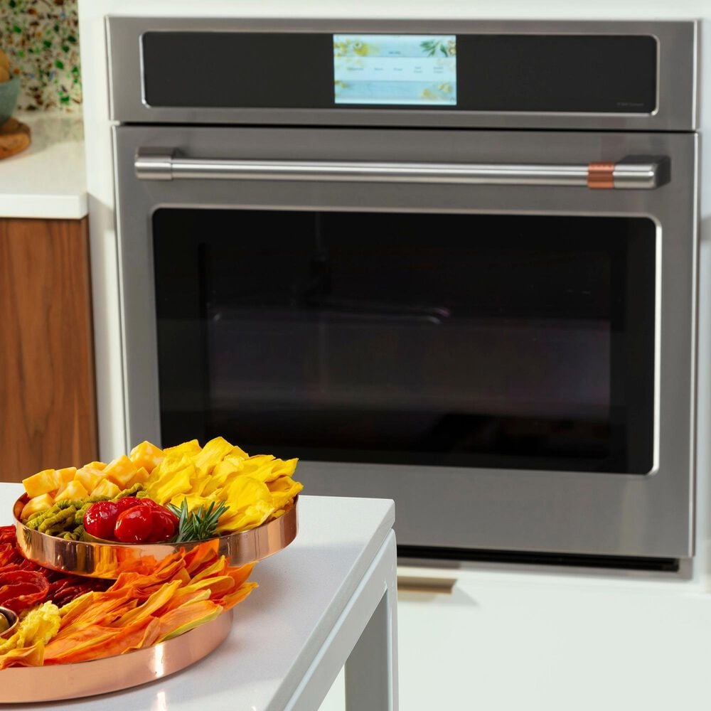 Cafe 2-Piece Kitchen Package with Stainless Steel 30" Smart Built-In Convection Single Wall Oven and Black 30" Touch Control Induction Cooktop, , large