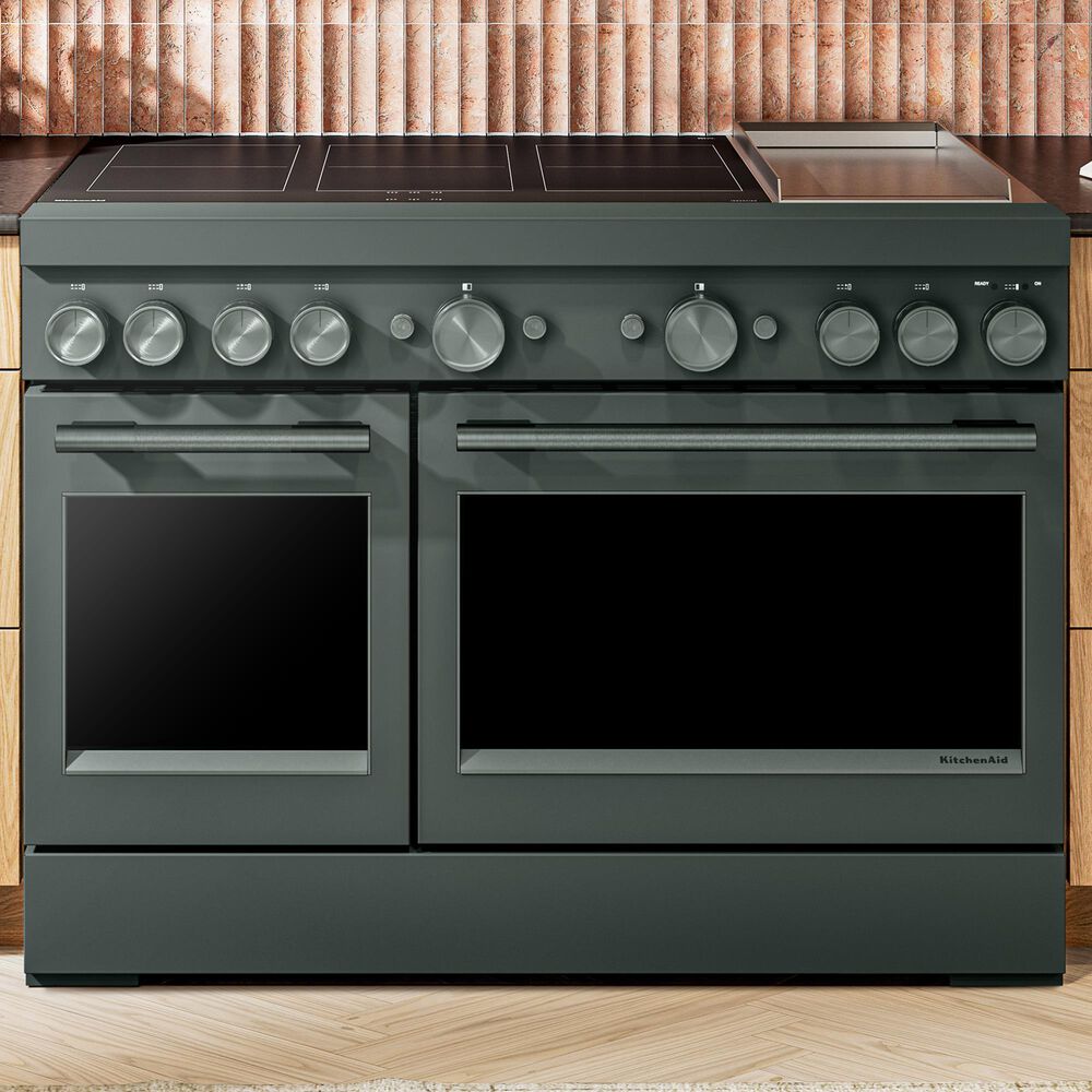 KitchenAid 6.3 Cu. Ft. Freestanding Commercial-Style Induction Range with Griddle in Juniper, , large