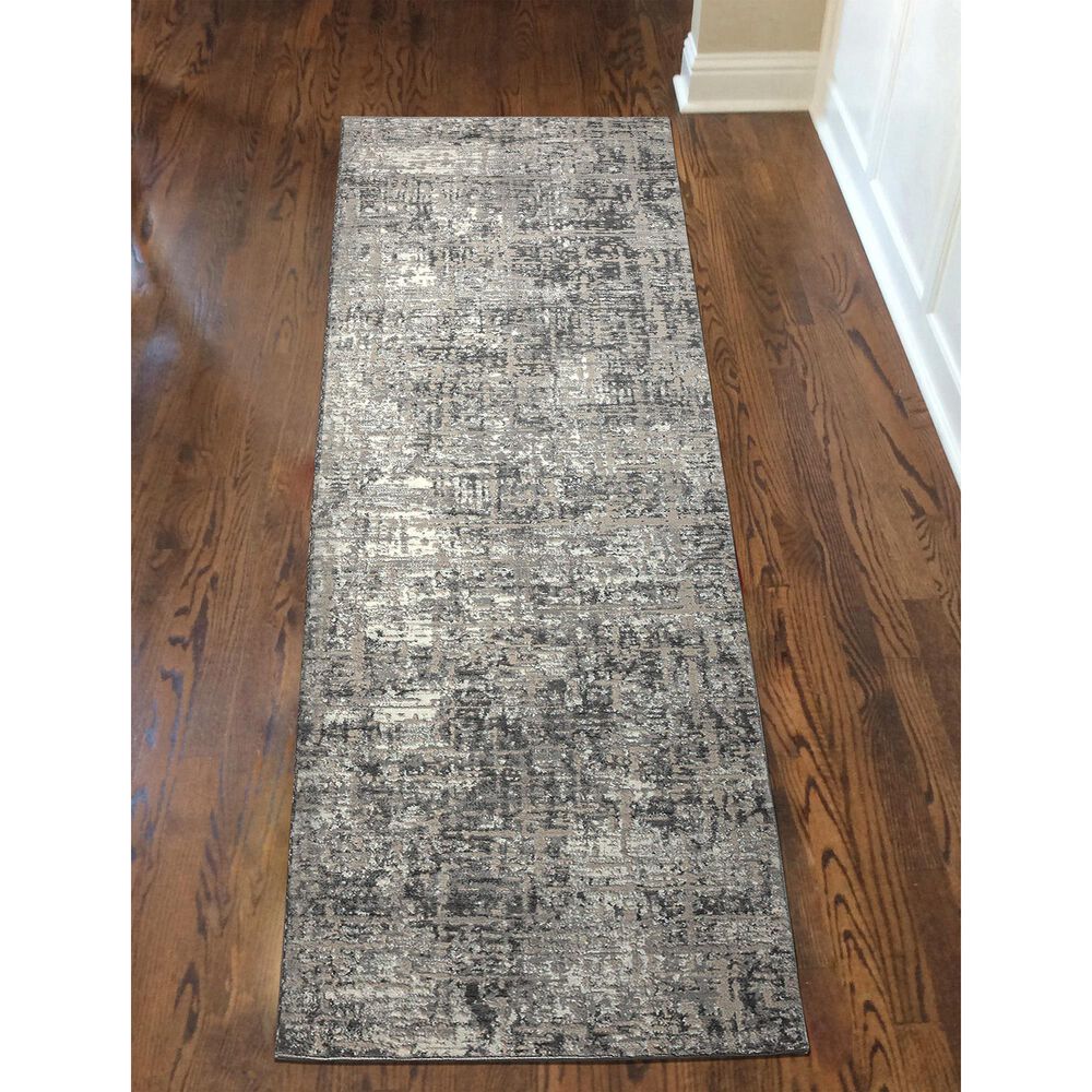 Radici USA Livigno Transitional 2&#39;2&quot; x 7&#39;7&quot; Grey Area Rug, , large