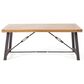 Hearth and Haven Outdoor Acacia Wood Metal Base Dining Table in Teak, , large