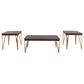 Ashley Bandyn 3-Piece Occasional Table Set in Dark Brown and Goldtone, , large