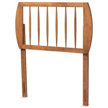 Baxton Studio Norman Twin Headboard in Ash Walnut, , large