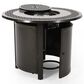 Noble House Liam 5-Piece Round Fire Pit Chat Set in Dark Brown and Hammered Bronze, , large