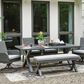 Ashley Elite Park Patio Bench in Gray, , large