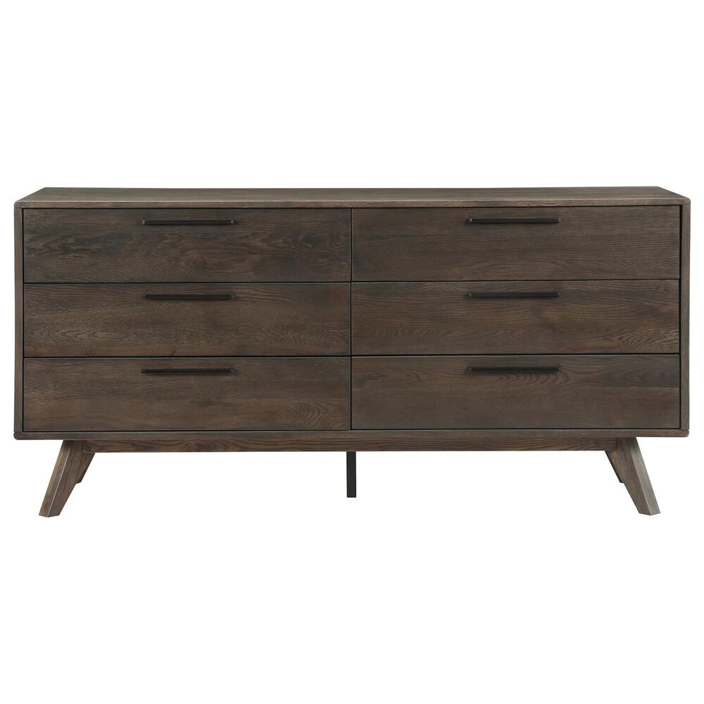 Blue River Astoria 6-Drawer Dresser in Dark Brown, , large