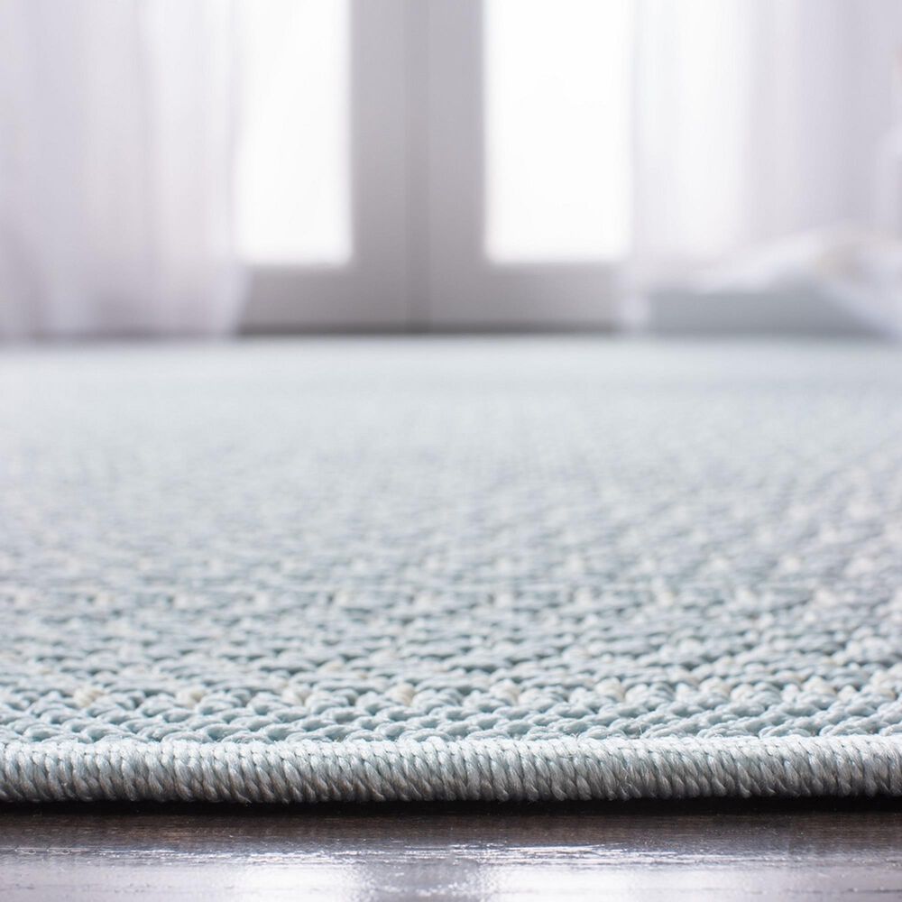 Safavieh Bermuda BMU811M 3&#39; x 5&#39; Light Blue and Ivory Indoor/Outdoor Area Performance Rug, , large