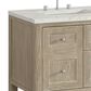 James Martin Vanities Breckenridge 60" Double Bathroom Vanity in Whitewashed Oak with 3 cm Eternal Jasmine Pearl Silestone Top, Rectangular Sinks and FreePower Wireless Charger, , large