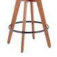 Lumisource Cosmo Swivel Counter Stool with Blue Noise Cushion in Walnut and Black, , large