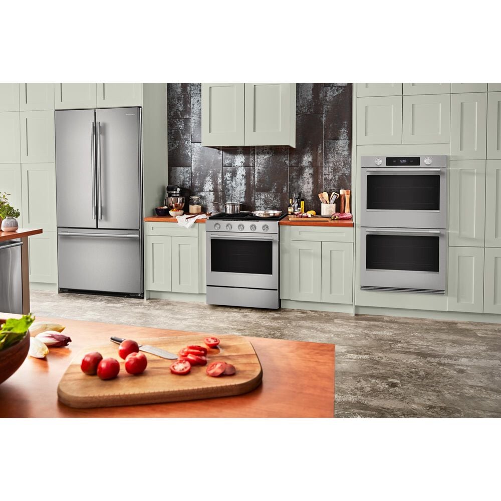 KitchenAid 10 Cu. Ft. Smart Electric Double Wall Oven with Intelligent Cooking Camera in PrintShield Stainless Steel, , large