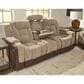 Ashley Mixed Motion Power Reclining Sofa in Brownstone, , large