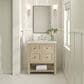 James Martin Vanities Breckenridge 30" Single Vanity in Whitewashed Oak with 3 cm Victorian Silver Quartz Top, , large