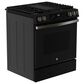 GE Appliances 30" Slide-In Front-Control Convection Gas Range in Fingerprint Resistant Black Slate, , large