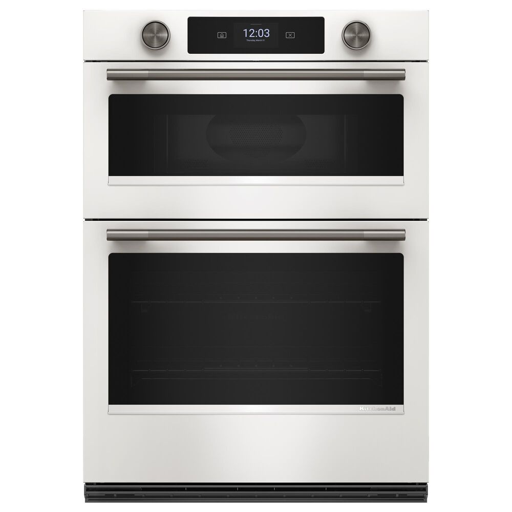 KitchenAid 30" Smart Combination Microwave Wall Oven with Air Fry Mode in Porcelain White, , large
