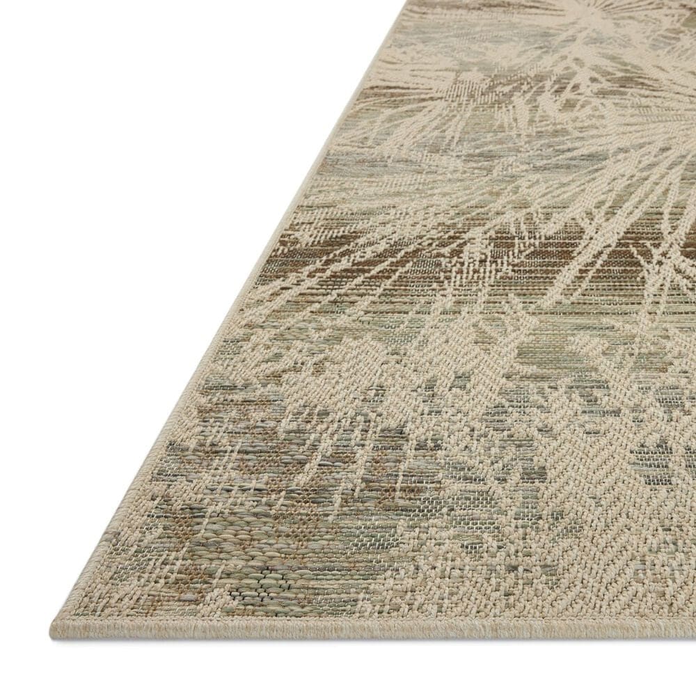 Loloi Saylor Ivory and Stone 7'6" Round Indoor/Outdoor Area Rug, , large