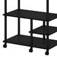HOMLUX Turn-N-Tube 4-Tier Kitchen Storage Cart in Americano and Black, , large