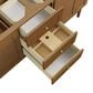 James Martin Laurent 72" Double Bathroom Vanity in Honey Oak with Single Hole 3 cm White Zeus Silestone Top and Rectangular Sinks, , large